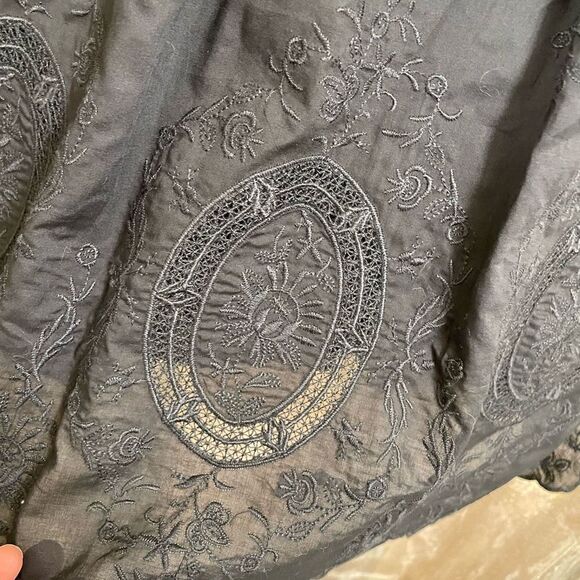 Victoria’s Secret Black Gothic Victorian Embroidered Doll Dress, Small, Size 4 N - Picture 6 of 12